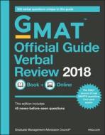 Gmat Official Guide 2018 Verbal Review: Book + Online di Graduate Management Admission Council edito da John Wiley & Sons Inc