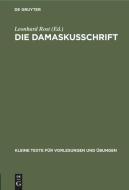 Die Damaskusschrift edito da De Gruyter