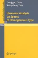 Harmonic Analysis on Spaces of Homogeneous Type di Donggao Deng, Yongsheng Han edito da Springer Berlin Heidelberg