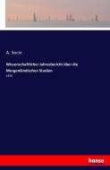 Wissenschaftlicher Jahresbericht über die Morgenländischen Studien di A. Socin edito da hansebooks
