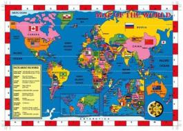 World Map 200 Piece Discover & Learn Puzzle edito da Ravensburger