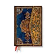 Safavid Indigo (Safavid Binding Art) Mini 12-month Horizontal Hardback Dayplanner 2025 (Wrap Closure) di Paperblanks edito da Little, Brown Book Group