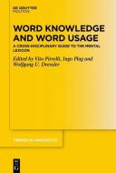 Word Knowledge and Word Usage edito da de Gruyter Mouton