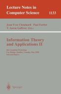 Information Theory and Applications II edito da Springer Berlin Heidelberg