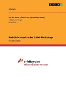 Rechtliche Aspekte des E-Mail-Marketings di Anonym edito da GRIN Publishing