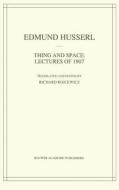 Thing and Space di Edmund Husserl edito da Springer Netherlands