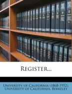 Register... di Berkeley edito da Nabu Press