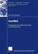 OntoFMEA di Lars Uwe Dittmann edito da Deutscher Universitätsvlg