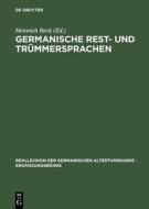 Germanische Rest- Und Trummersprachen edito da Walter de Gruyter