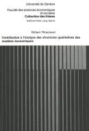 Contribution à l'analyse des structures qualitatives des modèles économiques di Gilbert Ritschard edito da P.I.E.