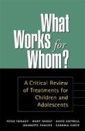 A Critical Review Of Treatments For Children And Adolescents di Zarrina Kurtz edito da Guilford Publications