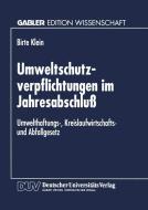 Umweltschutzverpflichtungen im Jahresabschluß edito da Deutscher Universitätsverlag
