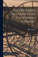 Records and Accounts for California Farmers; E124 di Arthur Shultis edito da LIGHTNING SOURCE INC