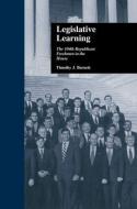 Legislative Learning di Timothy J. Barnett edito da Routledge