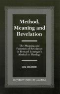Method, Meaning and Revelation di Neil Ormerod edito da University Press of America