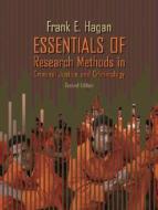 Essentials Of Research Methods For Criminal Justice di Frank E. Hagan edito da Pearson Education (us)