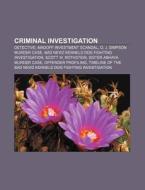 Criminal Investigation: Detective, Bad N di Books Llc edito da Books LLC, Wiki Series
