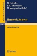 Harmonic Analysis 1978 edito da Springer Berlin Heidelberg