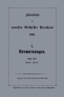 Aktenstücke zur neuesten Geschichte Preußens 1863 di Berlin Verlag Von Julius Springer edito da Springer Berlin Heidelberg