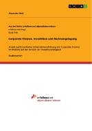 Corporate Finance. Investition und Rechnungslegung di Alexander Heck edito da GRIN Publishing
