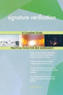signature verification A Complete Guide di Gerardus Blokdyk edito da 5STARCooks