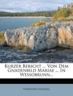 Kurzer Bericht ... Von Dem Gnadenbild Mariae ... In Wessobrunn... di Veremund Eisvogel edito da Nabu Press
