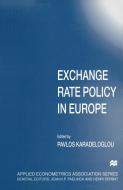 Exchange Rate Policy in Europe edito da Palgrave Macmillan