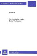 Der belgische Lyriker Emile Verhaeren di Jutta Höfel edito da Lang, Peter GmbH
