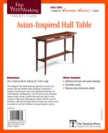Fine Woodworking's Asian-Inspired Hall Table Plan di Timothy Rousseau edito da Taunton Press