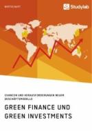 Green Finance und Green Investments. Chancen und Herausforderungen neuer Geschäftsmodelle di Anonym edito da Studylab