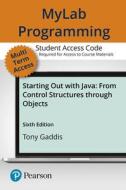 Myprogramminglab with Pearson Etext -- Access Card -- For Starting Out with Java: From Control Structures Through Objects di Tony Gaddis edito da Addison-Wesley