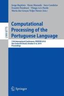 Computational Processing of the Portuguese Language edito da Springer International Publishing