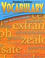 Vocabulary for Achievement: First Course di Margaret Ann Richek edito da Great Source Education Group