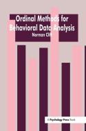 Ordinal Methods for Behavioral Data Analysis di Norman Cliff edito da Taylor & Francis Ltd