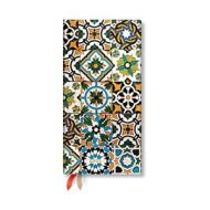 Porto (Portuguese Tiles) Slim 12-month Horizontal Hardback Dayplanner 2025 (Elastic Band Closure) di Paperblanks edito da Little, Brown Book Group