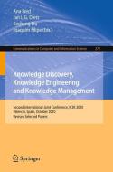 Knowledge Discovery, Knowledge Engineering and Knowledge Management edito da Springer-Verlag GmbH