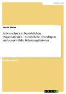 Arbeitsschutz in betrieblichen Organisationen - Gesetzliche Grundlagen und ausgewählte Belastungsfaktoren di Jacob Stuke edito da GRIN Publishing