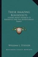 These Amazing Roosevelts: A Book about Franklin D. Roosevelt and His Adventurous Family di William Le Roy Stidger edito da Kessinger Publishing