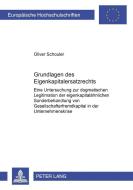 Grundlagen des Eigenkapitalersatzrechts di Oliver Schouler edito da Lang, Peter GmbH