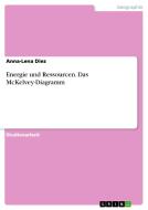 Energie und Ressourcen. Das McKelvey-Diagramm di Anna-Lena Diez edito da GRIN Verlag