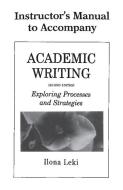 Academic Writing Instructor's Manual di Ilona Leki edito da St Martins Press