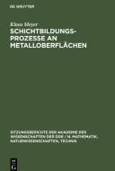 Schichtbildungsprozesse an Metalloberflächen di Klaus Meyer edito da De Gruyter