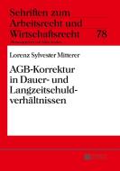 AGB-Korrektur in Dauer- und Langzeitschuldverhältnissen di Lorenz Sylvester Mitterer edito da Lang, Peter GmbH