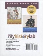 Myhistorylab with Pearson Etext -- Standalone Access Card -- For World Civilizations, Volumes 1 or 2 di Marc Jason Gilbert, Michael B. Adas, Peter N. Stearns edito da Pearson