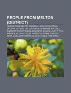 People From Melton District : George Vi di Books Llc edito da Books LLC, Wiki Series
