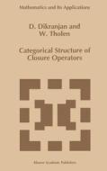 Categorical Structure of Closure Operators di D. Dikranjan, Walter Tholen edito da Springer Netherlands