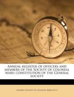 Annual Register Of Officers And Members edito da Nabu Press
