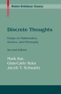 Discrete Thoughts di Mark Kac, Gian-Carlo Rota, Jacob T. Schwartz edito da Birkhäuser Boston