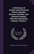 A Dictionary Of Archaic And Provincial Words, Obsolete Phrases, Proverbs, And Ancient Customs From The Fourteenth Century, Volume 1 di James Orchard Halliwell-Phillipps edito da Palala Press