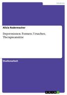 Depressionen. Formen, Ursachen, Therapieansätze di Alicia Radermacher edito da GRIN Publishing